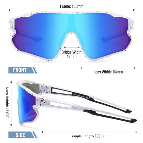 DUCO Kids Sunglasses Youth Baseball Sun Glasses Lightweight TR90 Frame UV400 Sports Cycling Shades for Boys Girls DK268 - Image 3