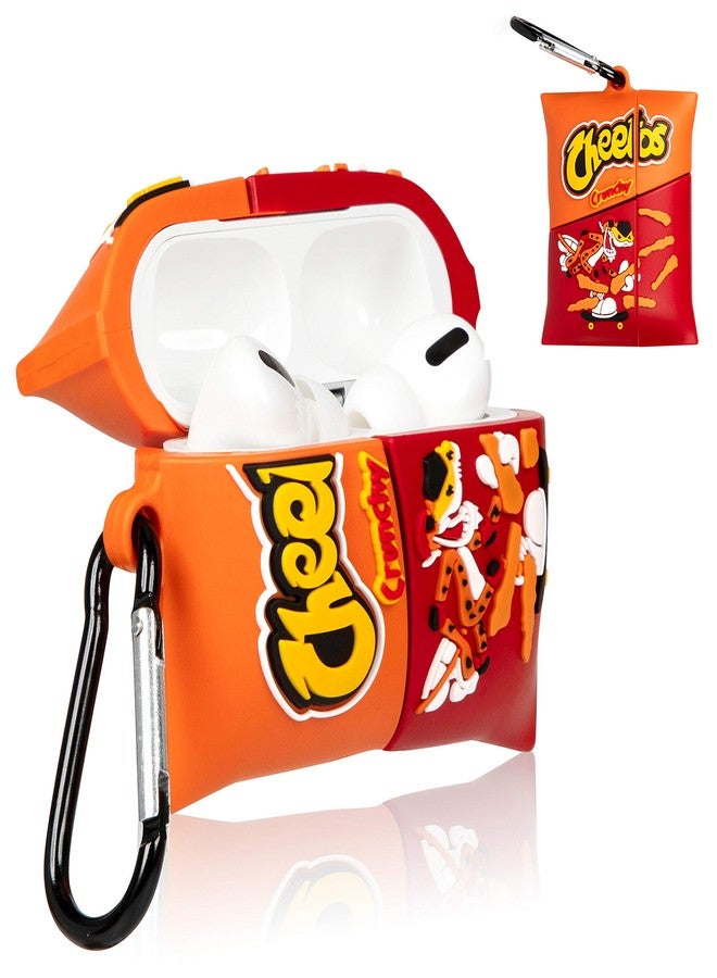 Joyleop Cheet Chips Airpods Pro Case, Cute Cartoon Fun 3D Kids Girls Teen Boys, Kawaii Food Styled Silicone Character, Protective and Stylish - Image 1