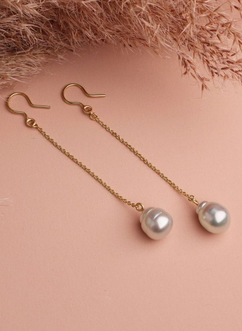 Drop Pearl Earrings 