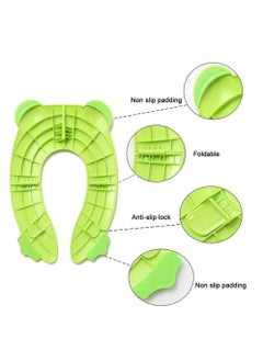 Gonice Toilet Potty Training Seat Cover, Travel Toilet Seat, Folding Non Slip Silicone Pads, Travel Portable Reusable Kids Toddlers Boys Girls  - Image 4