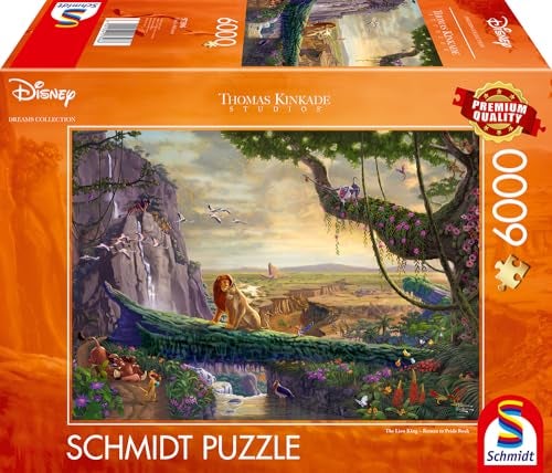 Schmidt Spiele 57396 Thomas Kinkade Disney The Lion King Return to Pride Rock 6000 Piece Puzzle - Image 5