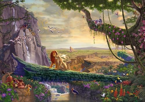 Schmidt Spiele 57396 Thomas Kinkade Disney The Lion King Return to Pride Rock 6000 Piece Puzzle - Image 1