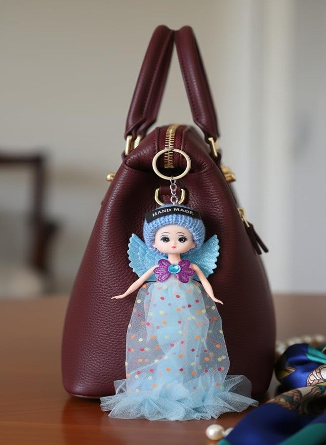 iSAA Store Princess Doll Keychain with Movable Hands & Legs, Cute Big 17cm Beautiful Dress Doll Backpack Handbag Bags Charm for Girls and Women, Random Colors (Angel Wings) - Image 3