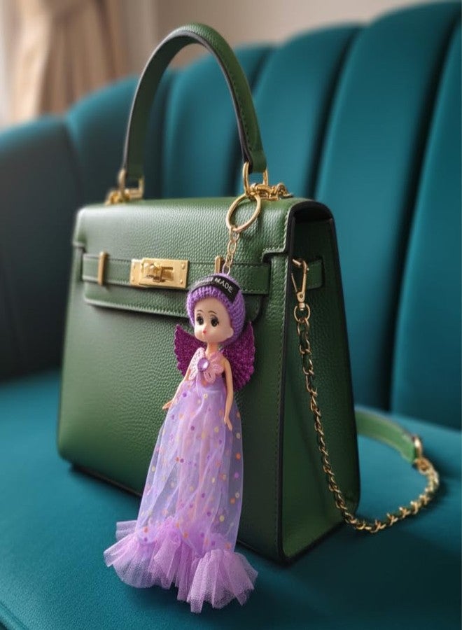 iSAA Store Princess Doll Keychain with Movable Hands & Legs, Cute Big 17cm Beautiful Dress Doll Backpack Handbag Bags Charm for Girls and Women, Random Colors (Angel Wings) - Image 4