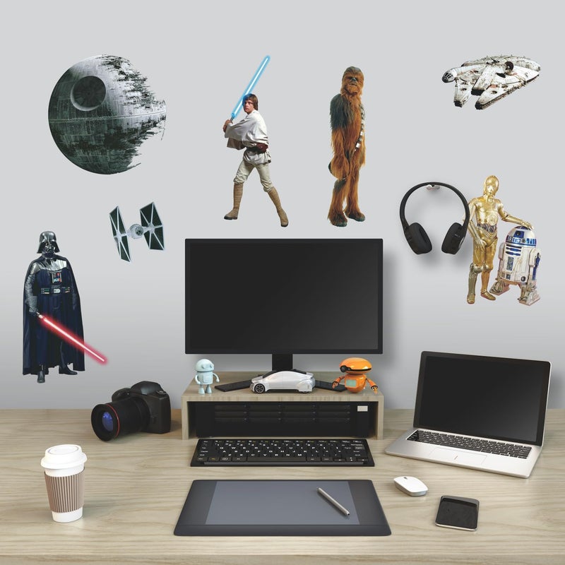 RoomMates RMK1586SCS Star Wars Classic Peel & Stick Wall Decals, 1.5" x 1.25" to 9" x 9 - Image 2