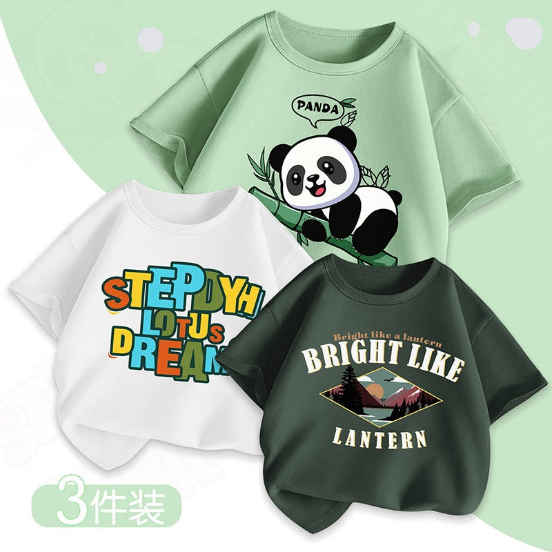 Children'S Wear Boys Summer Short-Sleeved T-Shirt Summer Middle And Large Children'S Cotton Summer Boys Thin Top T - Image 4