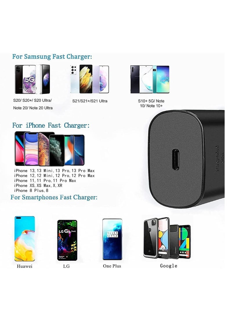 Generic - 25W Usb C Fast Charger Plug With 1M Cable For Samsung Usb C Charger Mobile Phone Mains Plugs, 25W Usb C Charger & Usb C Cable For Samsung S24 Ultra/S24/S23/S22+/S22 Ultra/S21 Series/S23/A16/A15/A14/A36/A35/A34/A33/A73/A72/A71/A70/M56/M55/A26/A25/M34 And Other Usb Type C Devices - Image 1