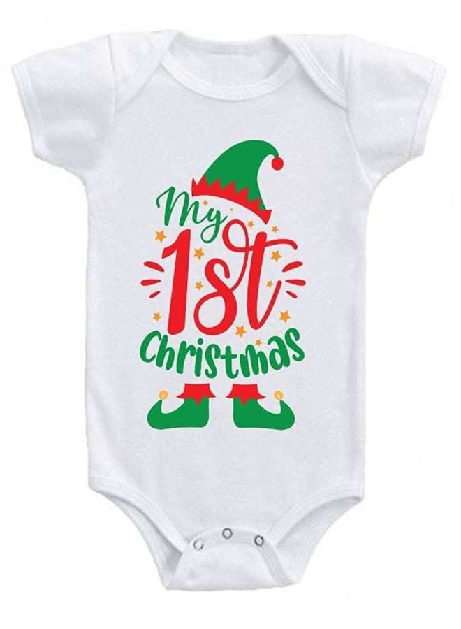 American Apple Romper 1st birthday,christmas,new year printed dress rompers for for Baby Boys,Girls Rompers (6-9 Months, My First Christmas-D) - Image 1