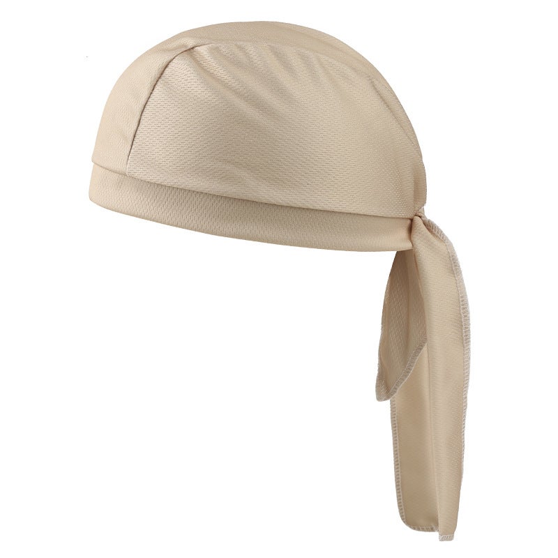 Camo Cycling Bandana Hood Breathable Sun-Protection Sports Cap 7#Breathable solid color khaki 