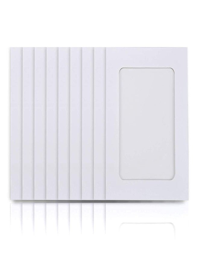 Prescent Paper Photo Frame 15 cm x 11.5 cm Craft Paper Picture Frames 10 PCS DIY Cardboard Photo Frames with Wood Clips and Jute Twine (White, 10pcs) - Image 2