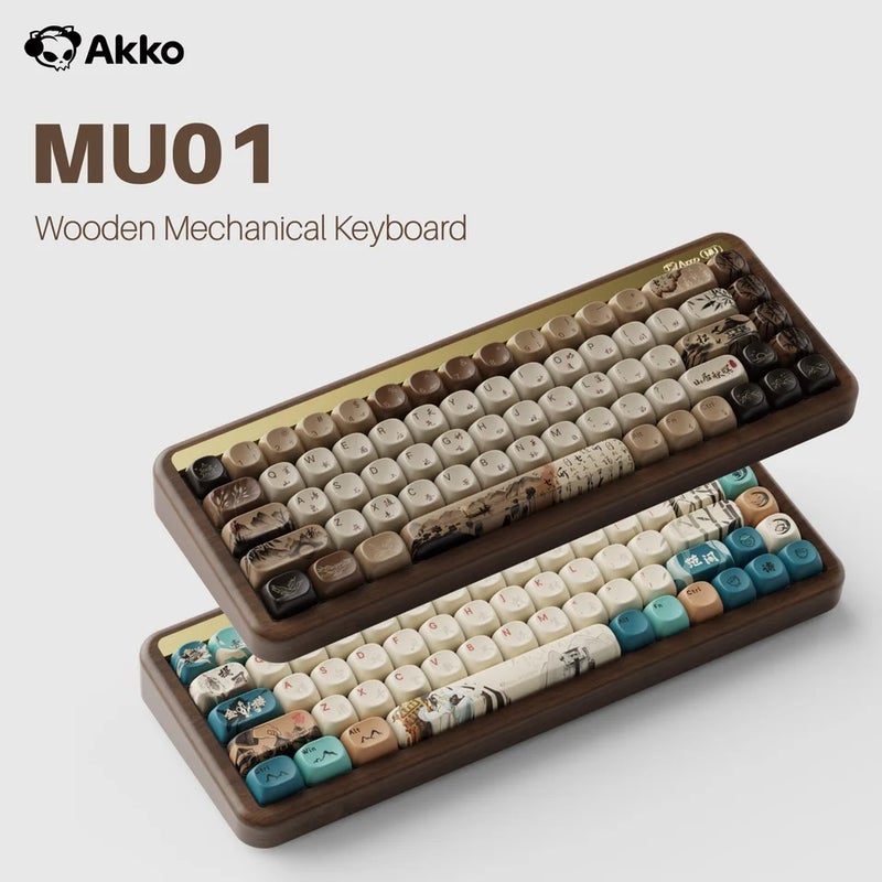 Akko MU01 Wooden Wireless Mechanical Gaming Keyboard, 60%, Ansi US Layout, Hot-Swap - Image 2