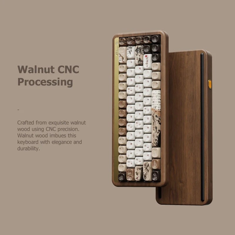 Akko MU01 Wooden Wireless Mechanical Gaming Keyboard, 60%, Ansi US Layout, Hot-Swap - Image 5