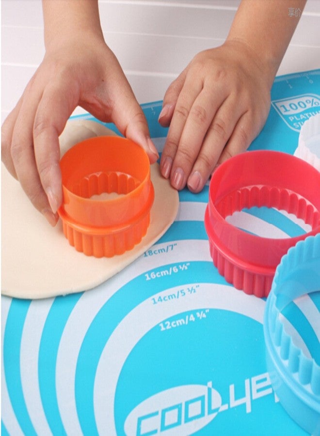 NELXULAS NELPLA Two Side Round Cookie Cutters,Biscuit Cutters and Fondant cake Cutters, Set of 6 PCS, Assorted color - Image 2