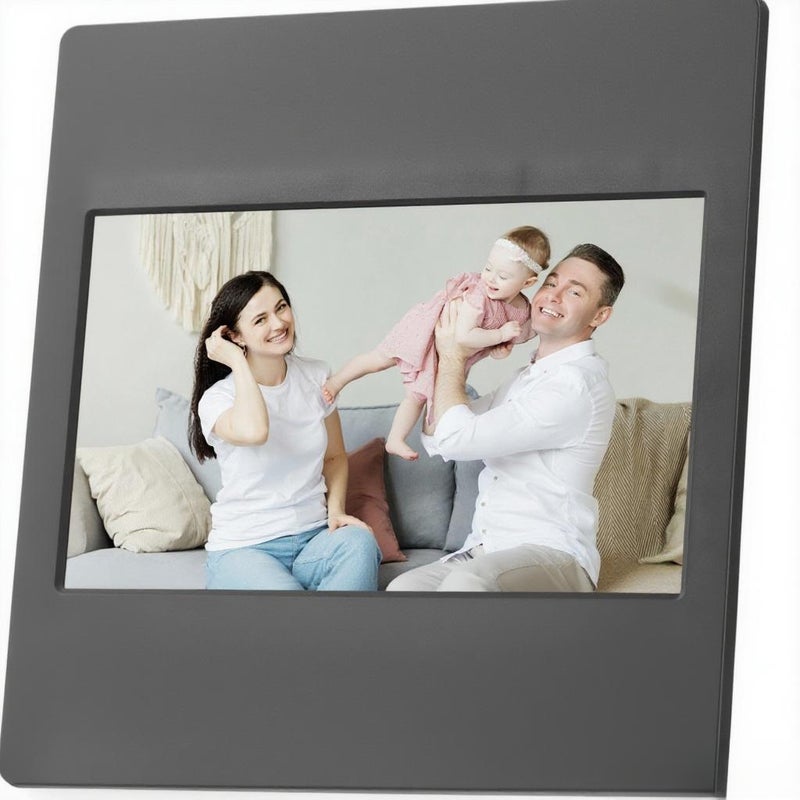 إطار صور رقمي بشاشة LCD عريضة 10 بوصات بدقة عالية 1024*600 إطار صور إلكتروني مع مشغل فيديو MP3 MP4 ودورات الساعة والتقويم وتبريد عن بعد 2.4 جيجا - Image 1