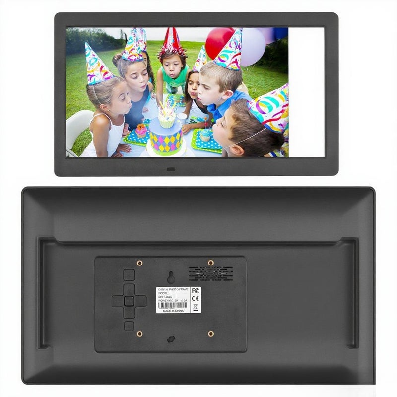 إطار صور رقمي بشاشة LCD عريضة 10 بوصات بدقة عالية 1024*600 إطار صور إلكتروني مع مشغل فيديو MP3 MP4 ودورات الساعة والتقويم وتبريد عن بعد 2.4 جيجا - Image 3