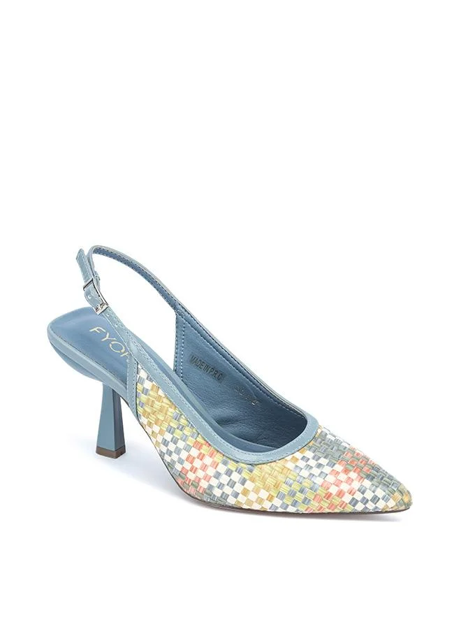 فايور Multi-Check Woven Slingback MC 016