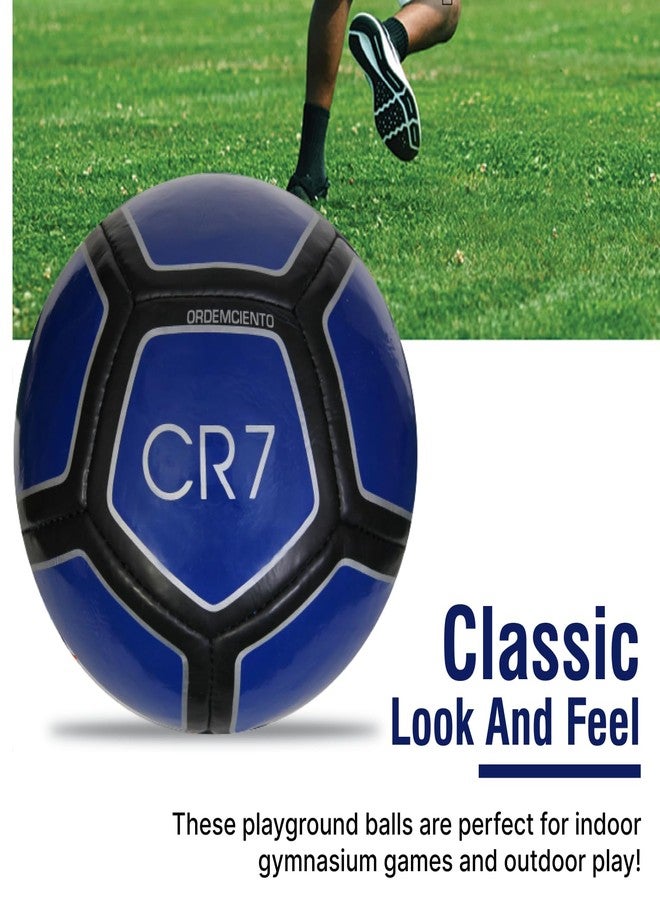 WIKIGO Combo Blue CR-7 Football with Air Pump | Water Resistant | Football for Training & Match Practice Outdoor Soccer Ball | Size 5 - Image 2