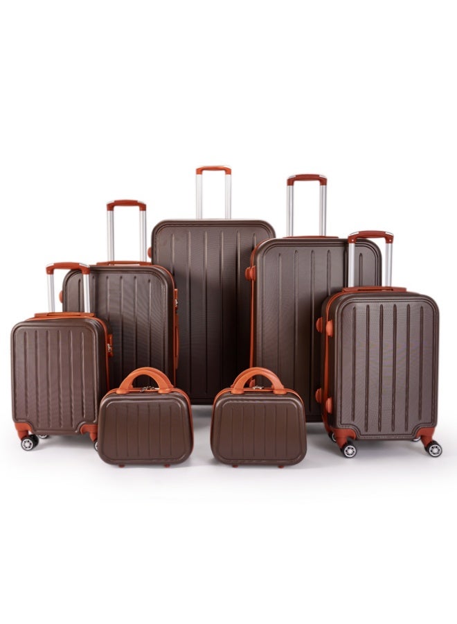 LIMRA Travel bag set consisting of 7 luggage bags Brown color, size 32"/28"/24"/20"/16"/15"/12 inches - Image 1