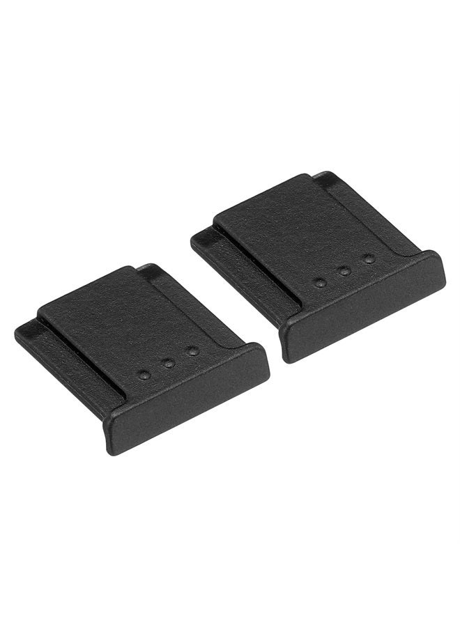 PATIKIL Universal Camera Hot Shoe Cover Cap, 2 Pack Hot Shoe Cap Hot Shoe Protector Zinc Alloy Suitable for DSLR/SLR Camera, Black  - Image 1