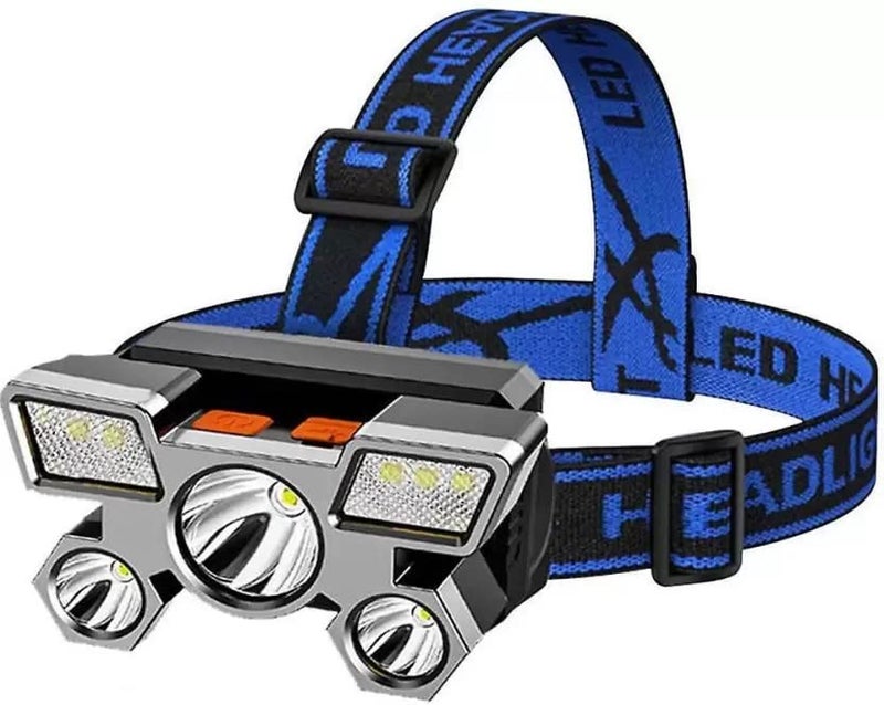 Care4 5 LED Headlamp USB Rechargeable Head Light 501 LED Headlamp (Black) - Image 1