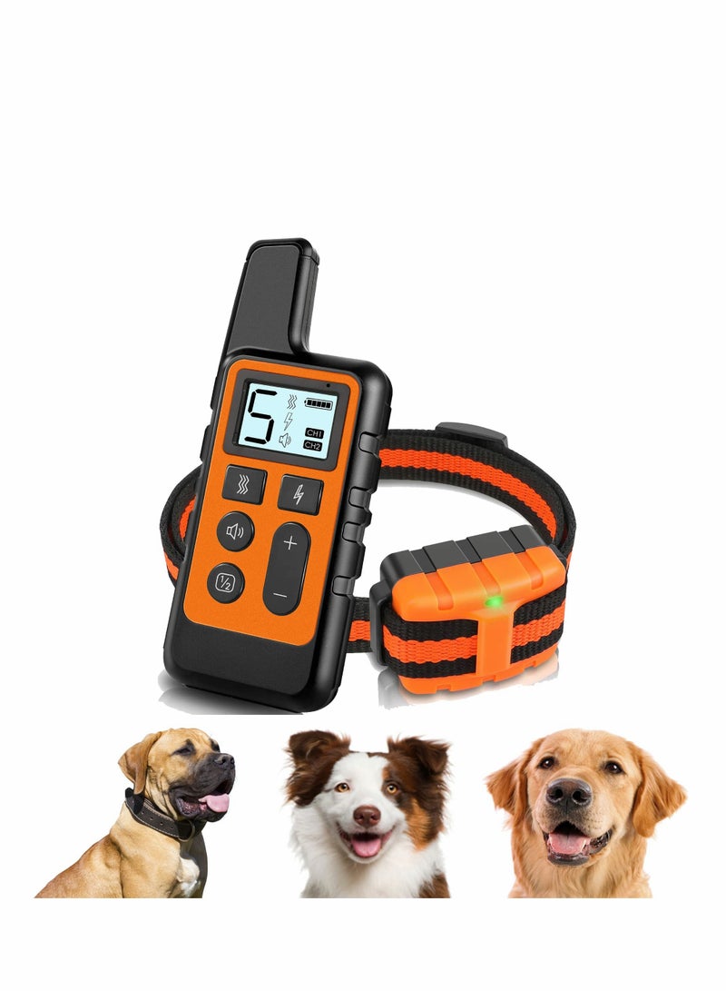 KASTWAVE Rechargeable Anti Barking Training Dog Collar with 7 Adjustable Sensitivity and Intensity Levels Vibration (Orange) - Image 1