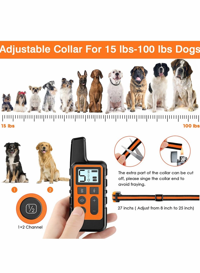 KASTWAVE Rechargeable Anti Barking Training Dog Collar with 7 Adjustable Sensitivity and Intensity Levels Vibration (Orange) - Image 3