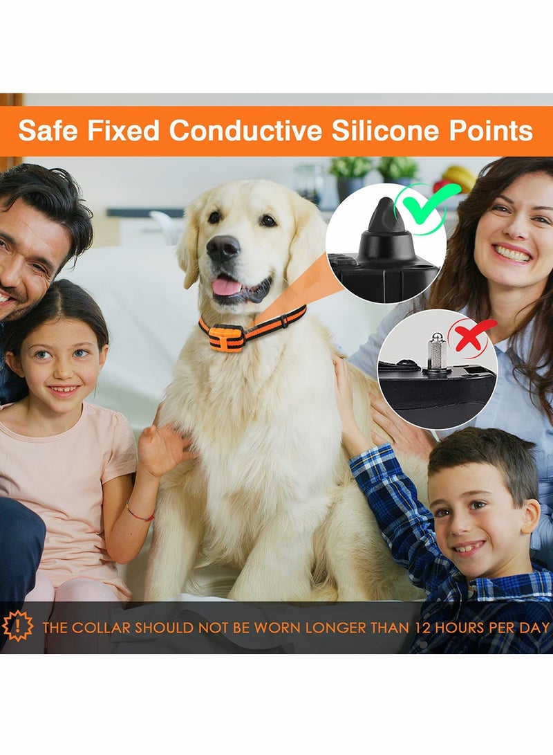 KASTWAVE Rechargeable Anti Barking Training Dog Collar with 7 Adjustable Sensitivity and Intensity Levels Vibration (Orange) - Image 4