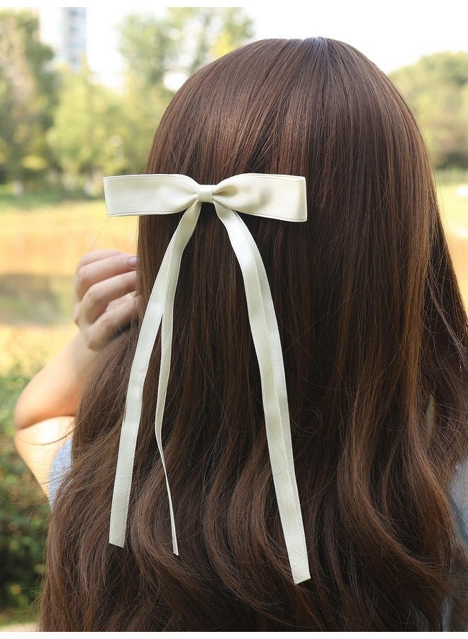 LFOUVRE Tassel Hair Bow Clips Ribbon Barrettes And Metal Bows For Women 6Pcs Hair Accessories With Claw Clips For Girls And Teens - Image 2