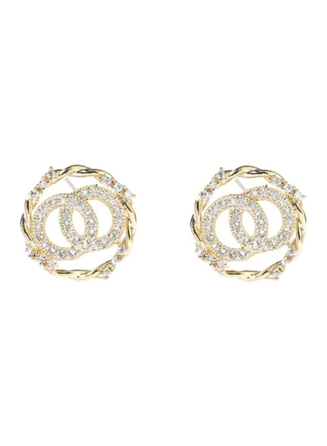 J&J Diamond Double Hoop Earrings - Image 1