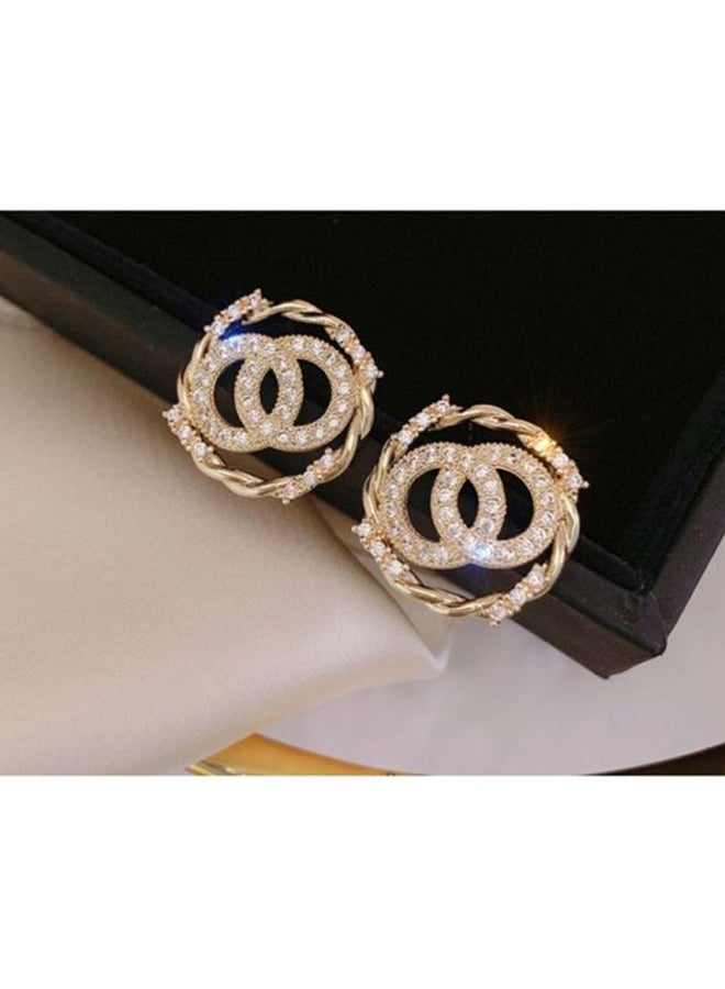 J&J Diamond Double Hoop Earrings - Image 3