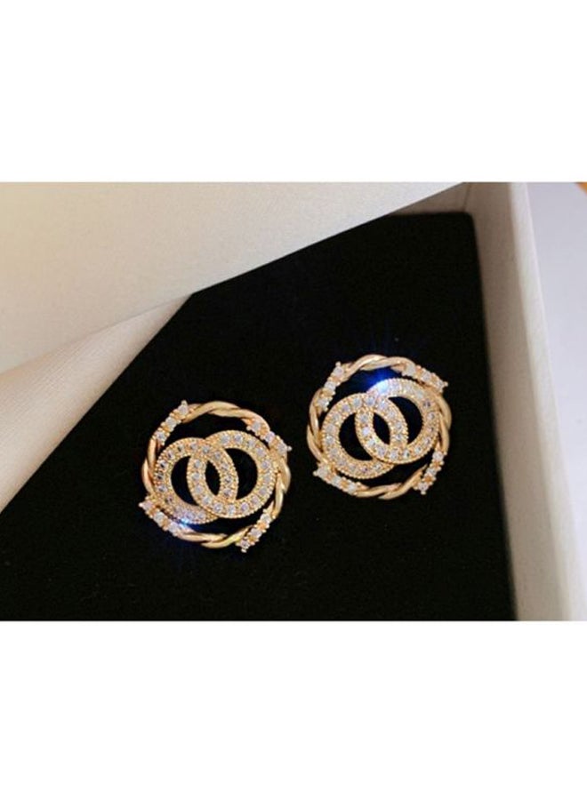 J&J Diamond Double Hoop Earrings - Image 4
