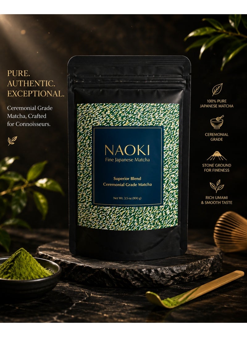 Naoki Matcha NAOKI Fine Japanese Matcha Superior Blend | Ceremonial Grade Matcha Green Tea Powder | 100g - Image 4