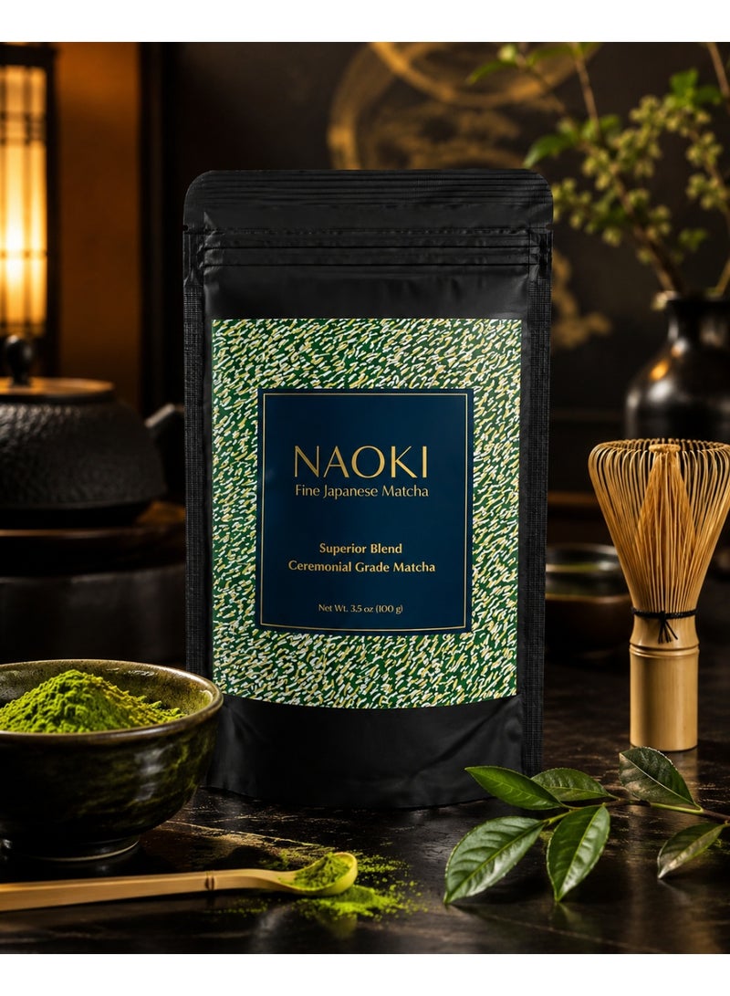 Naoki Matcha NAOKI Fine Japanese Matcha Superior Blend | Ceremonial Grade Matcha Green Tea Powder | 100g - Image 1