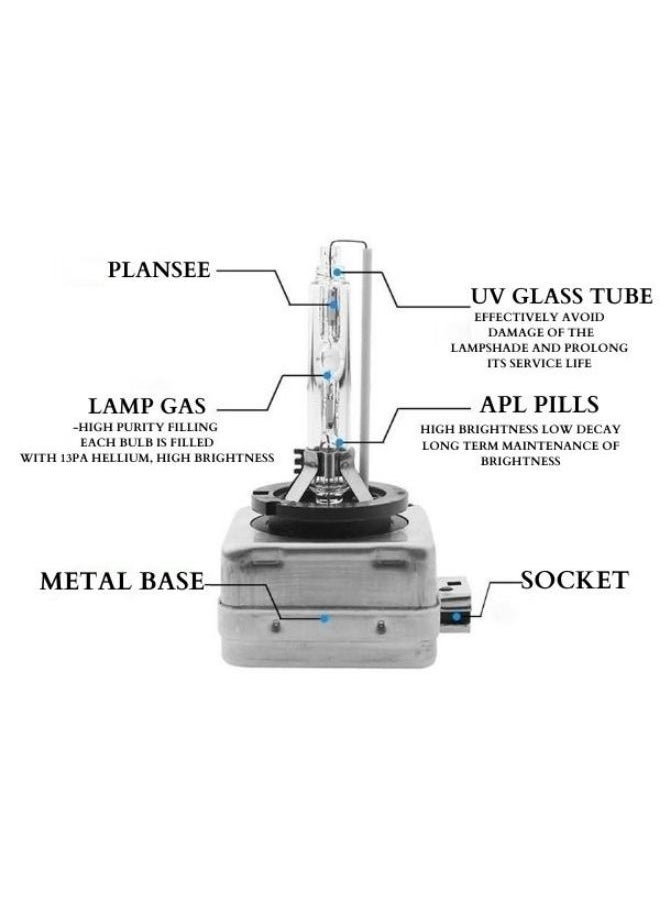 Generic - 2  Piece D2S 6000K  HID Xenon Bulb - Image 1