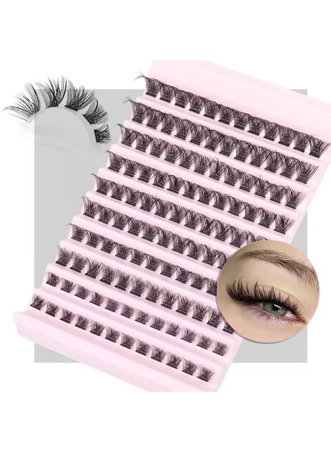 120pcs Lash Clusters Kit Wispy Individual Lashes Extensions Natural Look Lashes D Curl Fluffy Cluster Lashes DIY Eyelash Extension, Black, 8mm-16mm Comfortable Wear, Reusable - Image 5