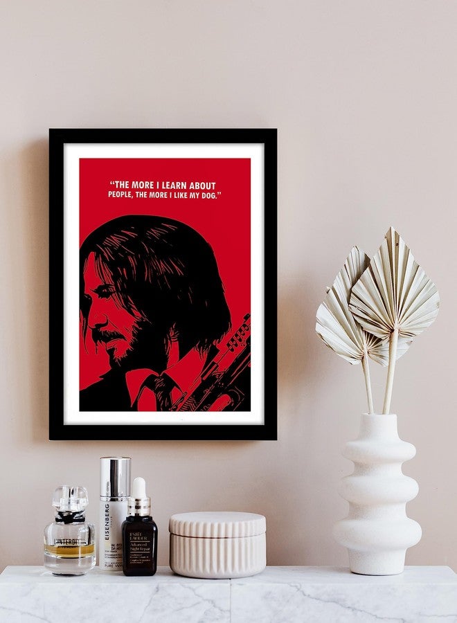 GRAY WALL Good Hope - John Wick Movie Quote Framed Poster keenu reeves For home bedroom Office Hostel Hotel Restaurant (13 Inch X 10 Inch, Framed) motivational quote wall art - Image 2