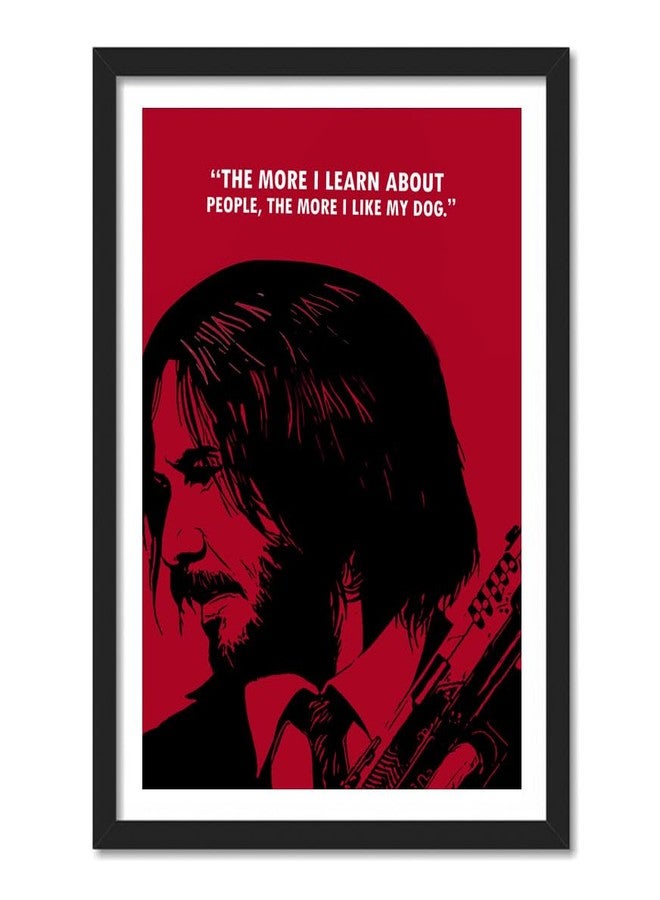 GRAY WALL Good Hope - John Wick Movie Quote Framed Poster keenu reeves For home bedroom Office Hostel Hotel Restaurant (13 Inch X 10 Inch, Framed) motivational quote wall art - Image 1