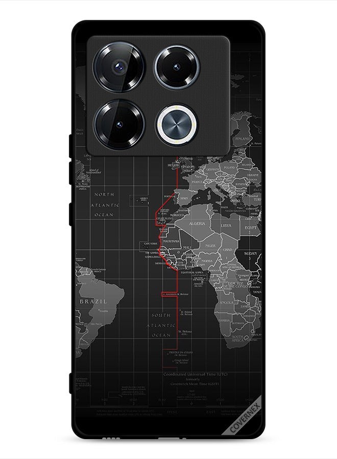 Covernex غطاء حماية إنفينكس نوت 40 برو 5G خريطة العالم - Image 1