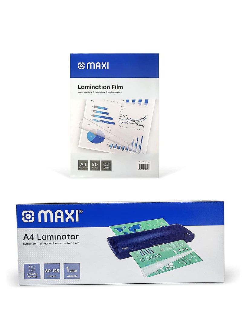 Maxi A4 Size Lamination Machine With Pack of 50 Pouches - Image 1