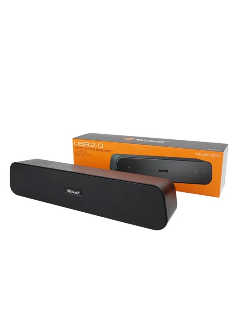 كيسونلي مكبر صوت مزدوج للجوال، مكبرات صوت حقيقية باللون الأسود I-570 - Image 4