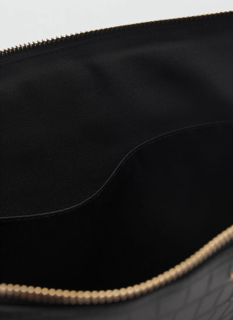 MANGO Leonor Logo Detailed Zip Through Wallets