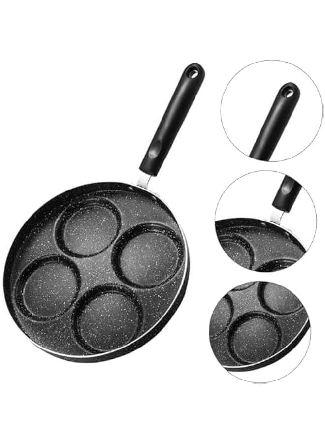 HOOKOR 4-Cup Nonstick Egg Frying Pan with Lid, Fried Egg Pan, Omelette Pan, Mini Pancake Pan for Stove Top Gas & Electric, Small Egg Skillet, Breakfast Sandwich Maker - Image 2