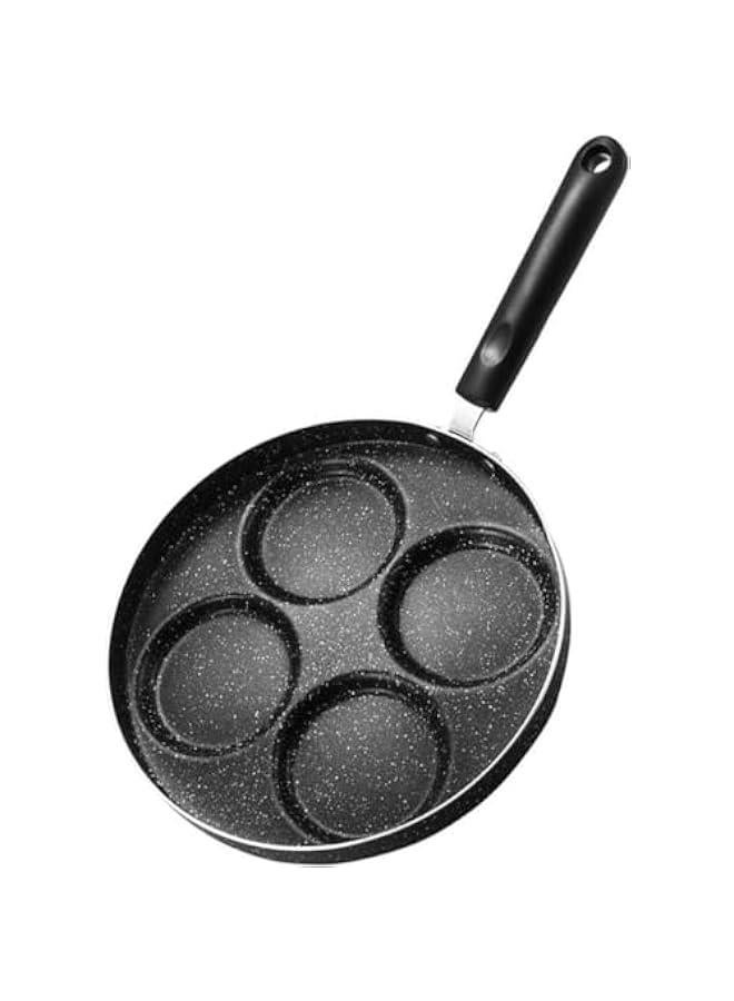 HOOKOR 4-Cup Nonstick Egg Frying Pan with Lid, Fried Egg Pan, Omelette Pan, Mini Pancake Pan for Stove Top Gas & Electric, Small Egg Skillet, Breakfast Sandwich Maker - Image 1