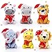 Aoriher 6 Pcs Mini Stuffed Forest Animal Bulk Jungle Animal Plush 4 Inch Plush Elephant Lion Tiger Giraffe Panda for Baby Shower Christmas Birthday Gift Stuffer Themed Party DecorationJoyous - Image 2