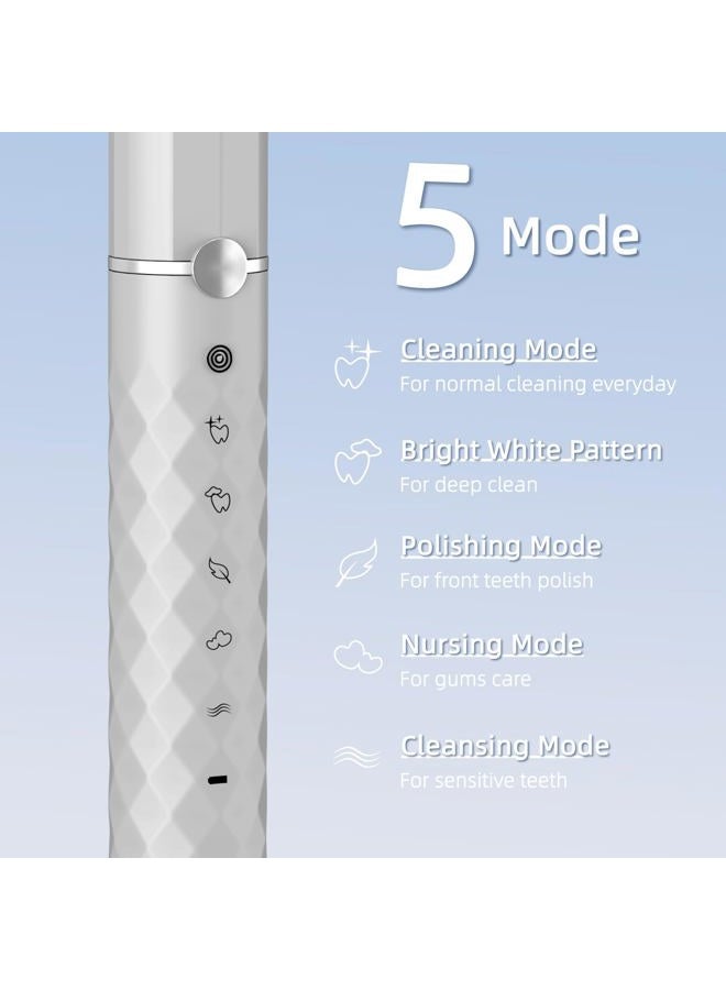 Seapeoa Electric Toothbrush Set, Equipped with 10 Brush Heads and Travel case, IPX8 Waterproof, 2-Minute Timer, 42000 high-Frequency Vibrations, 5 Modes, The First Choice for Gift Giving - Image 5
