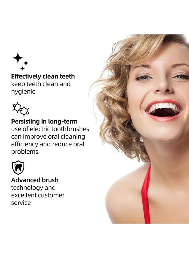 Seapeoa Electric Toothbrush Set, Equipped with 10 Brush Heads and Travel case, IPX8 Waterproof, 2-Minute Timer, 42000 high-Frequency Vibrations, 5 Modes, The First Choice for Gift Giving - Image 3