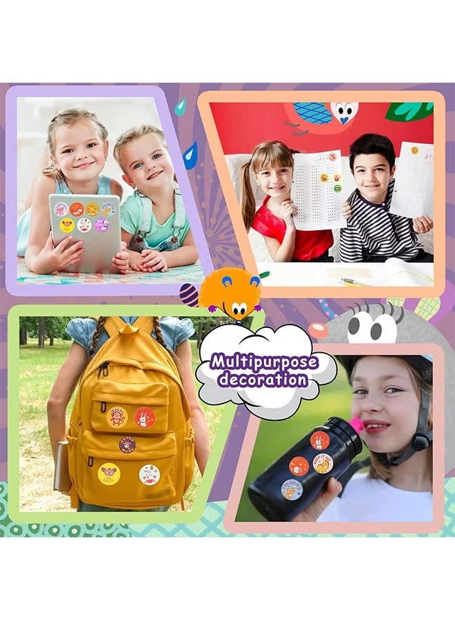 واي جيه ٤ قطع من ملصقات تحفيزية للمعلمين للأطفال والطلاب، ٤ لفات من ملصقات الحيوانات المنزلية التحفيزية بـ ٣٢ تصميمًا - Image 4