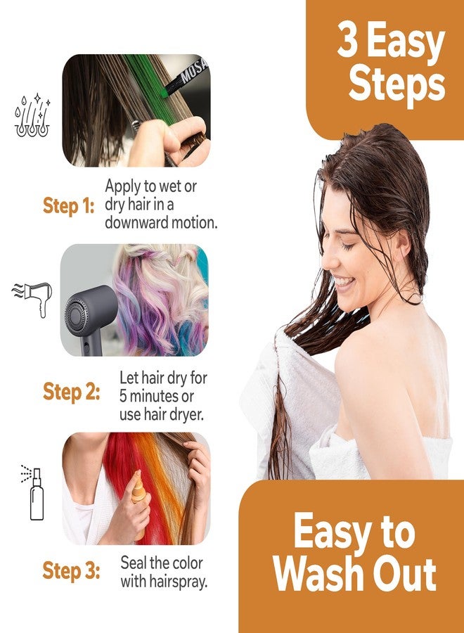 Mosaiz Hair Chalk for Girls and Boys, 10 Pcs Chalk Pens, Washable, Safe Temporary Hair Color for Kids, Teens and Adults, Great Birthday Gift, Great Toy for Kids Age 5 6 7 8 9 10 11 12 13 Years Old - Image 5