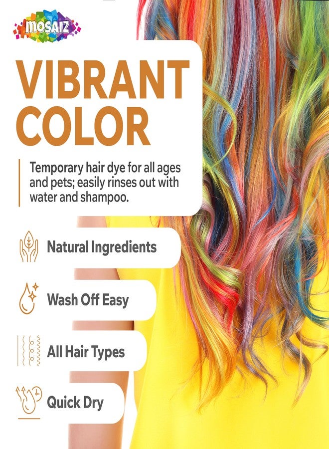Mosaiz Hair Chalk for Girls and Boys, 10 Pcs Chalk Pens, Washable, Safe Temporary Hair Color for Kids, Teens and Adults, Great Birthday Gift, Great Toy for Kids Age 5 6 7 8 9 10 11 12 13 Years Old - Image 2