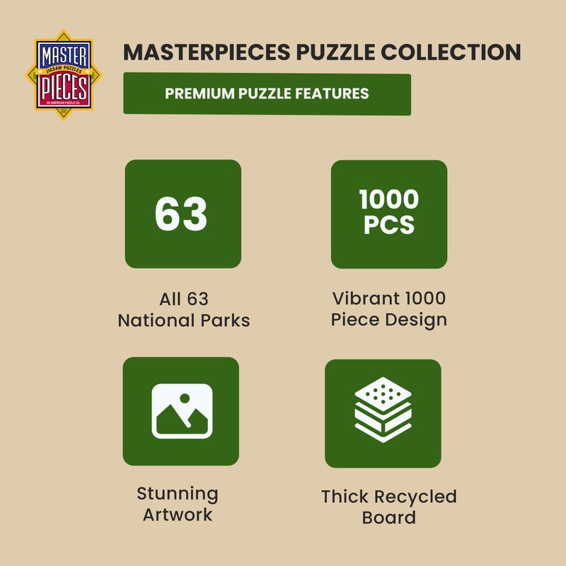 MasterPieces National Parks Maps 1000 Piece Jigsaw Puzzle for Adults, Family, Or Youth - America's National Parks by Anderson Design - Image 4